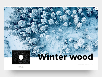 Winter Wood clean design graphic header minimal mobile ui ux visual winter