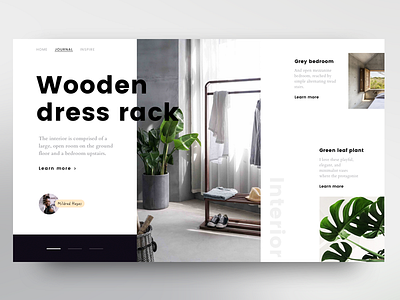 Wooden dress rack architect black clean design fashion floor graphic header interior living minimal mobile shop typography ui ux visual web webshop white