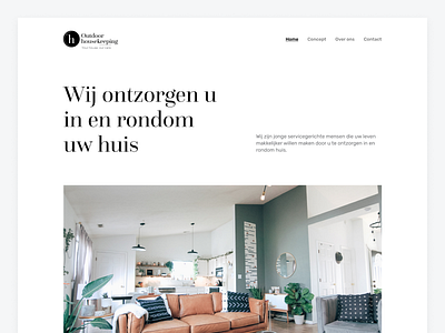 Outdoor Housekeeping - Homepage app grid header minimal typography web webdesign website