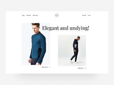 Fashion shop app ecommerce fashion grid header minimal typography webdesign webshop