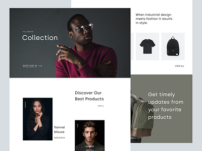 Ecommerce collection app clean design ecommerce header minimal typography ui ux webshop
