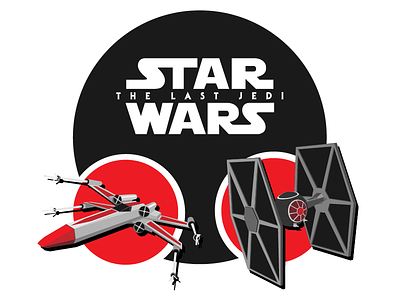 Star Wars Vector Artwork artwork fighter flat jedi last minimal star the tie vector wars xwing