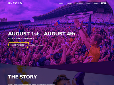 UNTOLD Festival Landing Page