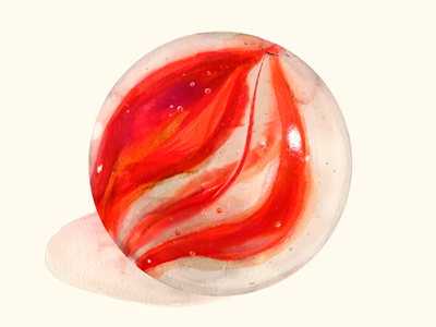 Magda marble 3d ball glass marble marbles mixedmedia photoshop potography red round watercolor