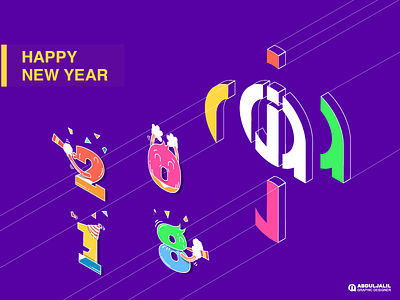 happy new year- 2018 brand design logo