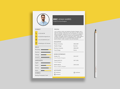 Yellow CV =) colors cv design cv resume resume design yellow