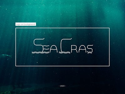 Logo design "SeaCras" blue branding design explore logo design ocean sea typography vector