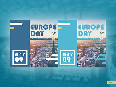 Booklet/Instagram post design "Europe day" book cover booklet design eu europe europe day instagram post town