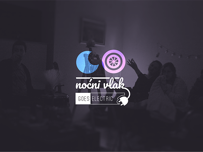 Logo redesign - noćni vlak band logo moon night purple redesign train