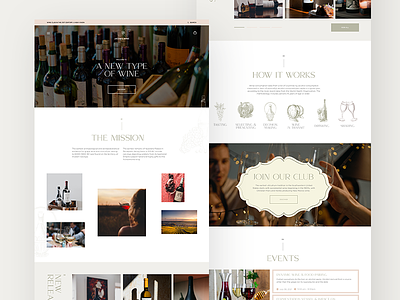 Web Design Concept for a Wine Club