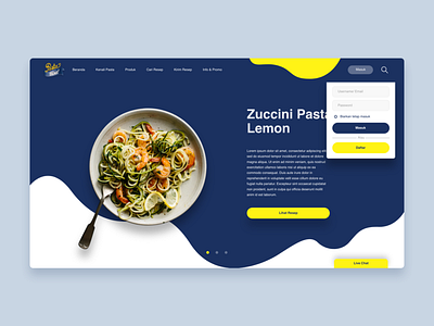 Lafonte Pasta Bisa - Home Page 2018 dailyinspiration design illustrator interaction simple ui userinterface website design