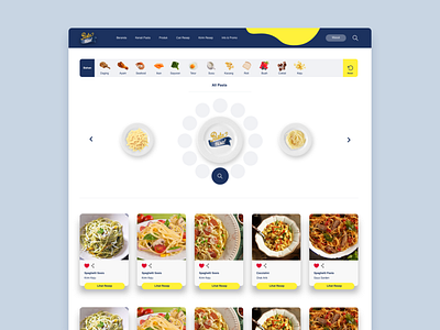 Lafonte Recipe Search Page 2018 dailyinspiration design illustrator interaction simple ui userinterface website design