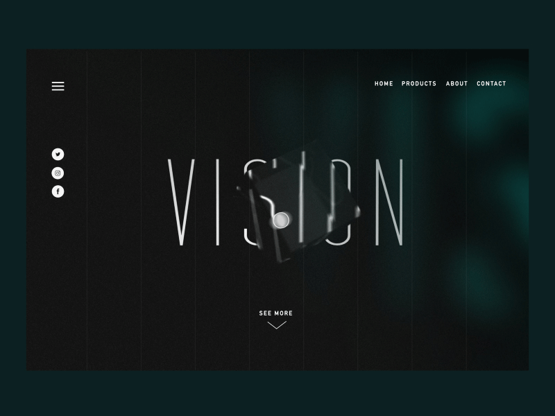 V I S I O N 3d animation cinema 4d design flat gif motion ui ux