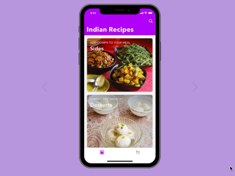 Indian recipes concept