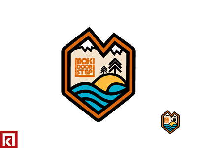 Moki Doorstep - Sticker 3 art badge bold design flat icon logo merchandise sticker