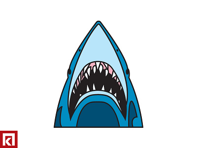 Jaws - Enamel Pin (V2) art enamel graphic design icon illustrator pin thick lines