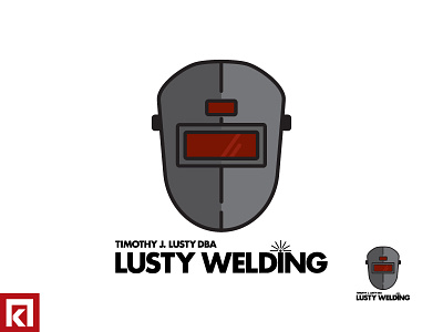 Lusty Welding design icon logo typography