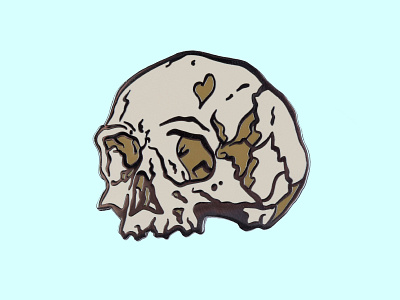 Enamel Pin - Skull enamel pin illustration pantone procreate skull