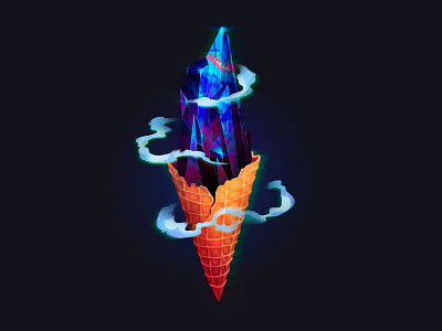 Crystal Icecream 2d crystal icecream illustration