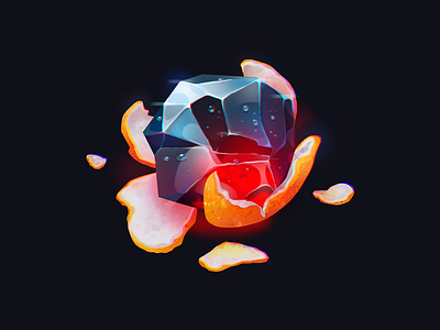 Crystal Orange 2d crystal illustration orange