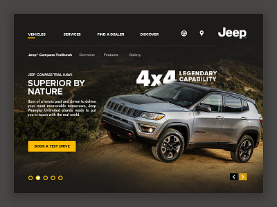 Jeep Dribbble Compass branding design icon illustration lettering type typography ui ux web