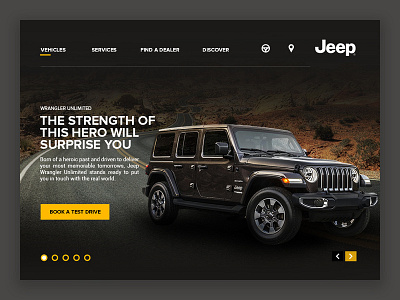 Jeep website revamp branding design identity illustrator lettering logo typography ui ux vector web