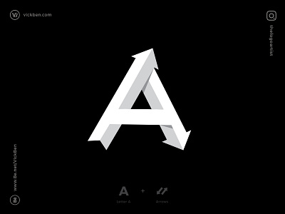 Letter A Logo Design By Logo Designer Vick Ben For Ready Made Logos On Dribbble