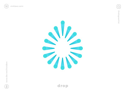Drop. aqua blend blue branding brandmark circle design drop fluid geomatric geometric icon logo logo design logo designer logo for sale mark