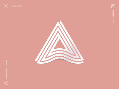 A a abstract branding clean elegant geometric icon letter logo logo design logo designer mark triangle type v