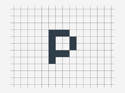 Letter-mark abstract brand branding creative designer freelancer geometric grid icon logo mark pf