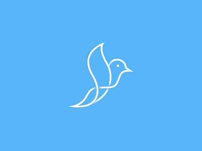 Bird abstact animal bird branding brandmark design designer fly identity line art logo logo designer mark minimal monoline peace sale symbol vick ben wings