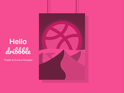 Hello dribbble design dribble hello dribble hellodribbble illustraion invite shot thank