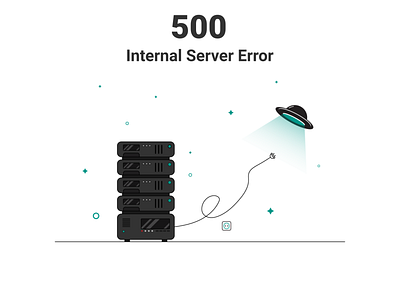 Internal Server Error 500 art design error illustraion it server ufo ui