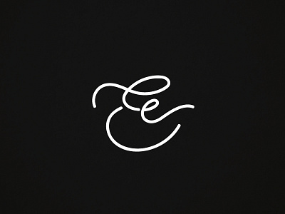 E+E Monogram black branding calligraphy clean design lettering logo minimal type typography vector