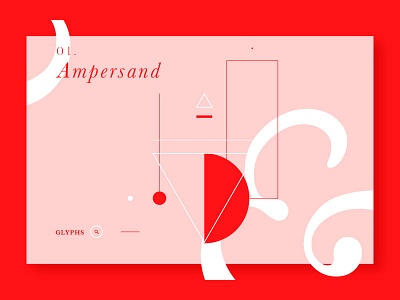 Ampersand ampersand design home landing pink type typography ui ux vector web