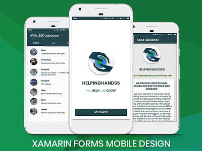 HelpingHandss: Xamarin.Forms Application Design