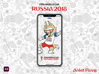 FIFA World Cup 2018 - Iphone X app design fifa flat design iphone x notch ui ux world cup zabivaka