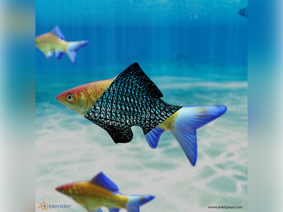 Fish Simulation in Blender Eevee 3d 3d design 3d modelling ankitpassi blender blender render blender simulation eevee graphic render rendering