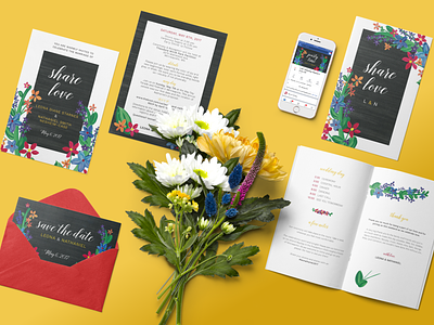 Share Love wedding collateral