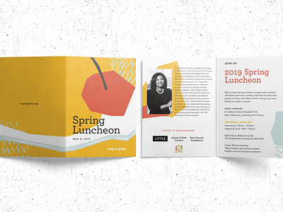 Spring Luncheon Invite card event branding fundraiser invitation invitation card print print design