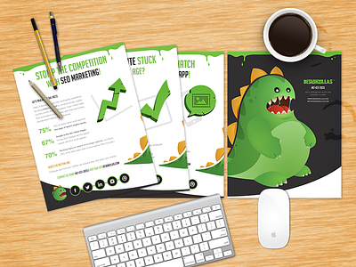 DZ Flyers designzillas dinosaur dz flyers identity print