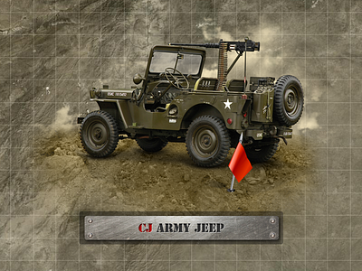 CJ Army Jeep 4x4 army cj dog tag jeep war