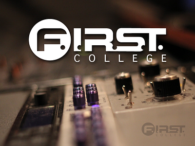 F.I.R.S.T. Logo college digital media film first illustration logo recording arts school video