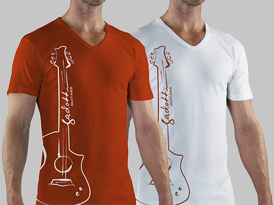 Gadotti Guitars - Shirt Design digital gadotti guitar identity illustration instrument logo model orange print shirt t shirt white