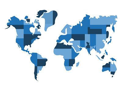World Map flat icon illustration vector web