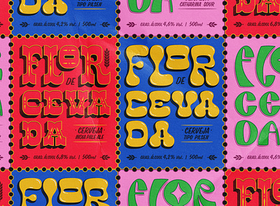 Label - Flor de Cevada design label lettering typography