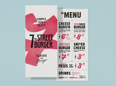 Menu - Burger Shop branding burger graphic design menu shop
