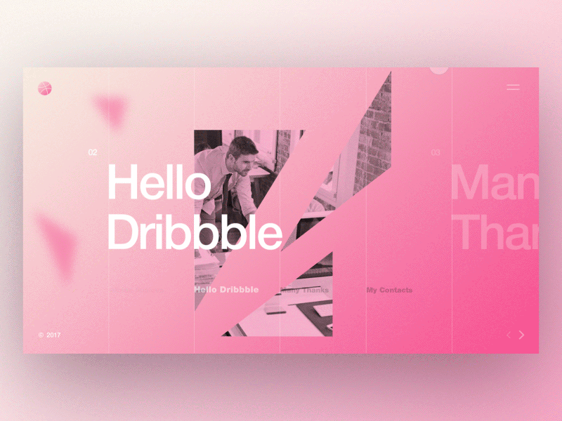 Hello dribbble after effects blue community creative design hello invitation photoshop pink ui ux web