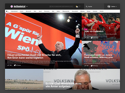 derstandard.at Redesign Concept concept newspaper screendesign tiles ui ux webdesign