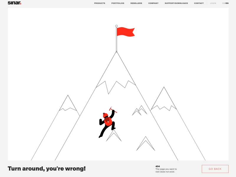 Sinar 404 Page 404 animation illustration screendesign web